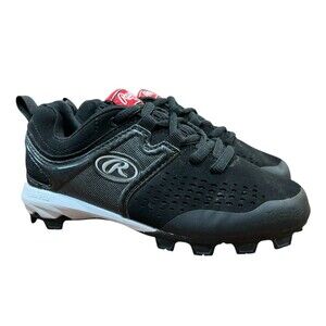 Rawlings Stirrup II BGS Youth Boys Girls Baseball Cleats Size 1 Black